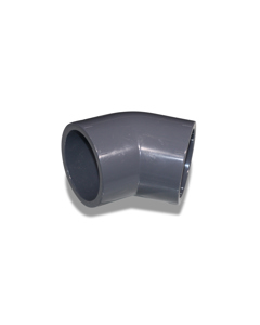 Winkel 45° PVC 75mm 2x Klebemuffe ND16